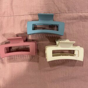 Square hair clips